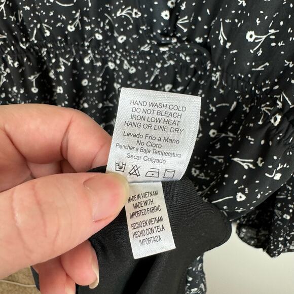 Carly Jean Womens Ditsy Floral Print Midi Asymmetrical Dress‎ Sz L Boho Festival - Picture 12 of 14